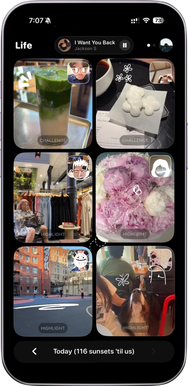 Share tiny daily life moments in the doublechin iPhone app